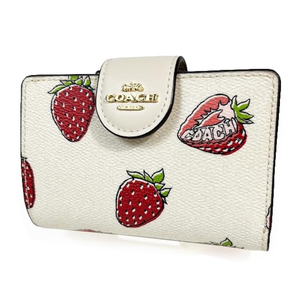 【新品】COACH コーチ＊2つ折り財布 いちご 新品 COACH コーチ 二つ折り 財布 ストロベリー いちご｜Yahoo